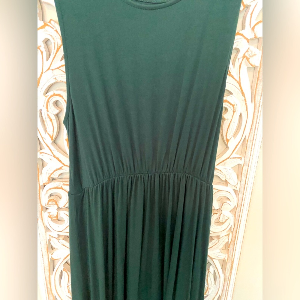Green casual dress never worn NWOT